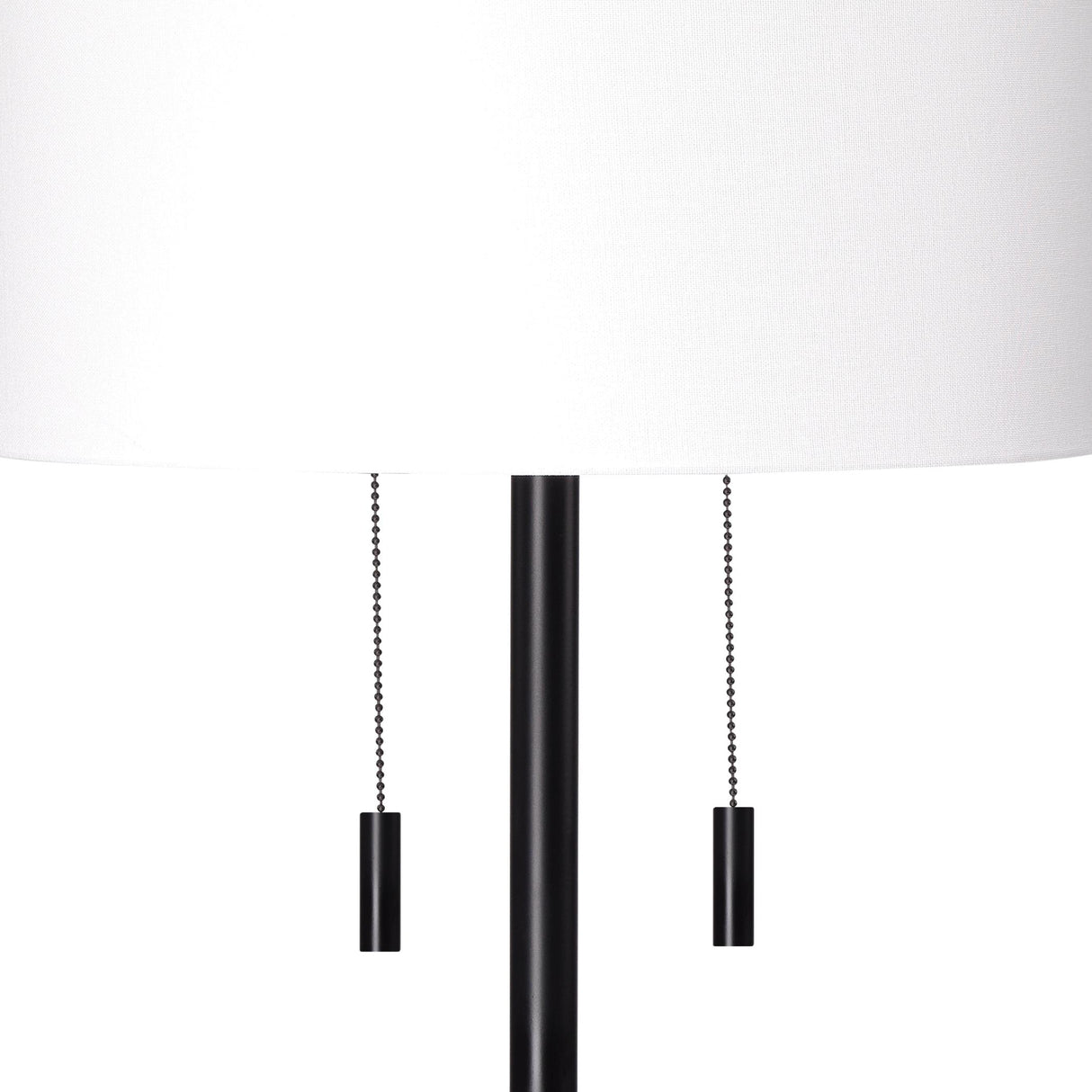Jamie Young Lincoln 2-Light Metal Floor Lamp, Black