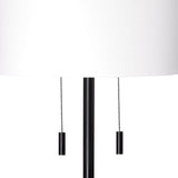 Jamie Young Lincoln 2-Light Metal Floor Lamp, Black
