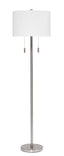 Jamie Young Lincoln 2-Light Metal Floor Lamp, Silver