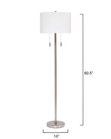 Jamie Young Lincoln 2-Light Metal Floor Lamp, Silver