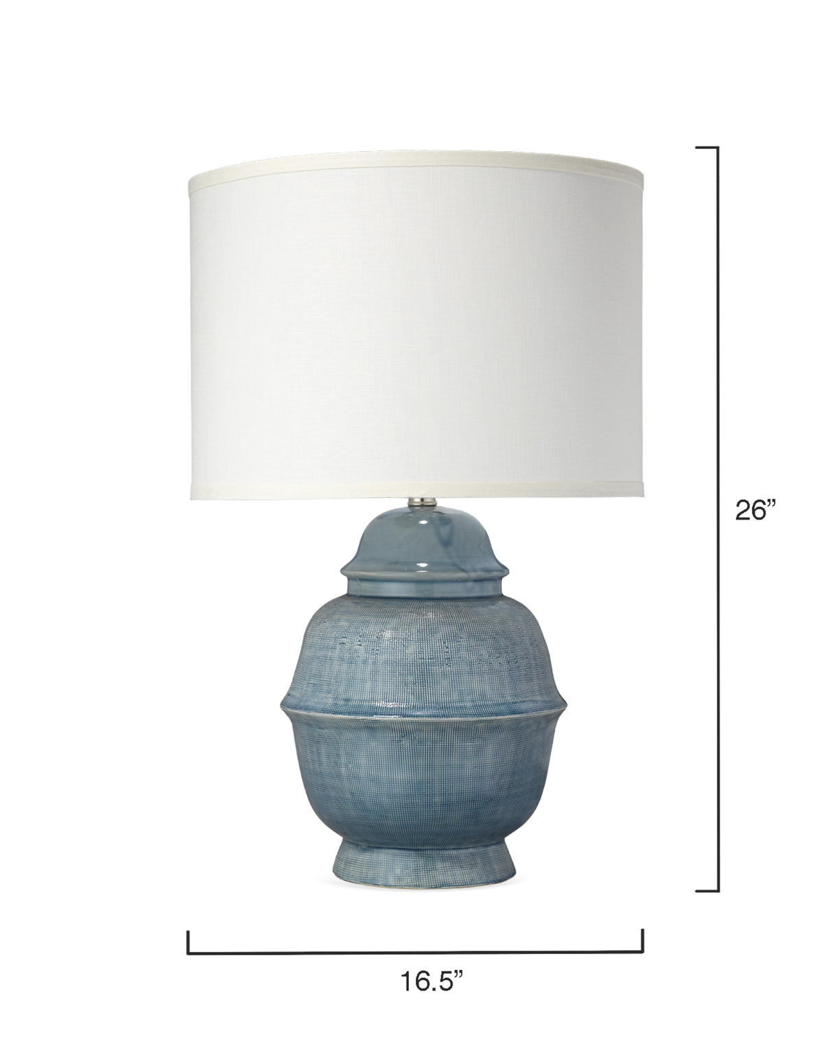 Jamie Young Kaya Ceramic Table Lamp with Linen Shade