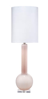 Jamie Young Studio Table Glass Lamp with Linen Shade, Pink