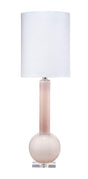 Jamie Young Studio Table Glass Lamp with Linen Shade, Pink