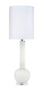 Jamie Young Studio Table Glass Lamp, With Tall Thin Drum Shade, White