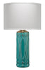 Jamie Young Tabitha Ceramic Table Lamp with Linen Shade, Turquoise