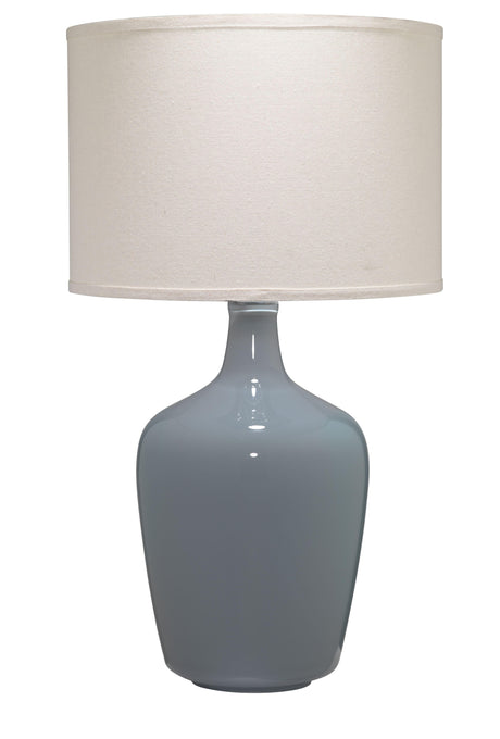 Jamie Young Plum Blown Glass Jar Table Lamp with Linen Shade, Grey
