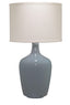 Jamie Young Plum Blown Glass Jar Table Lamp with Linen Shade, Grey