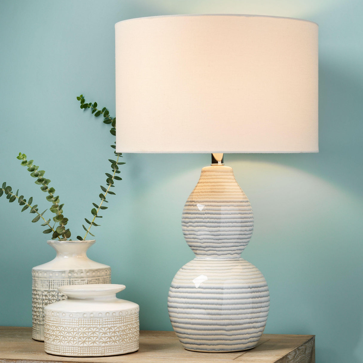 Jamie Young Catalina Ceramic Wave Table Lamp