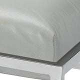 Jamie Young Shelby Leather Bench, Grey