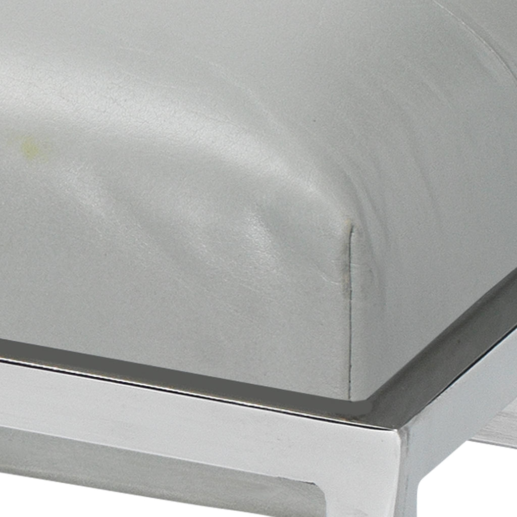 Jamie Young Shelby Bench Grey & Nickel Furniture
