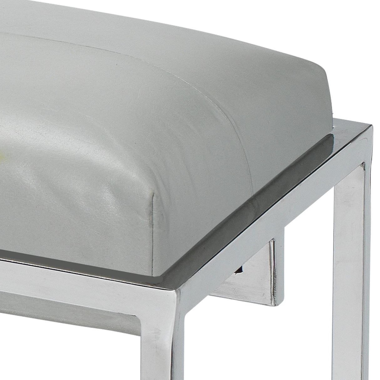 Jamie Young Shelby Leather Bench, Grey