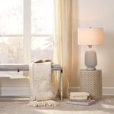 Jamie Young Shelby Leather Bench, Grey