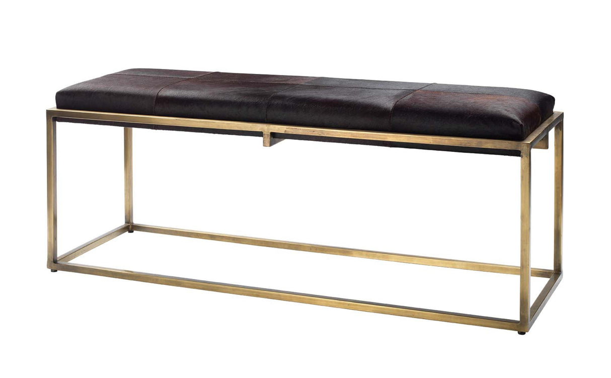 Jamie Young Shelby Hide Bench, Brown