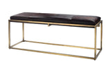Jamie Young Shelby Hide Bench, Brown