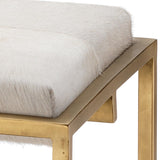 Jamie Young Shelby Hide Bench, White