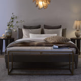 Jamie Young Shelby Hide Bench, White