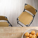 Jamie Young Asher Leather Bar Stool, Cashew