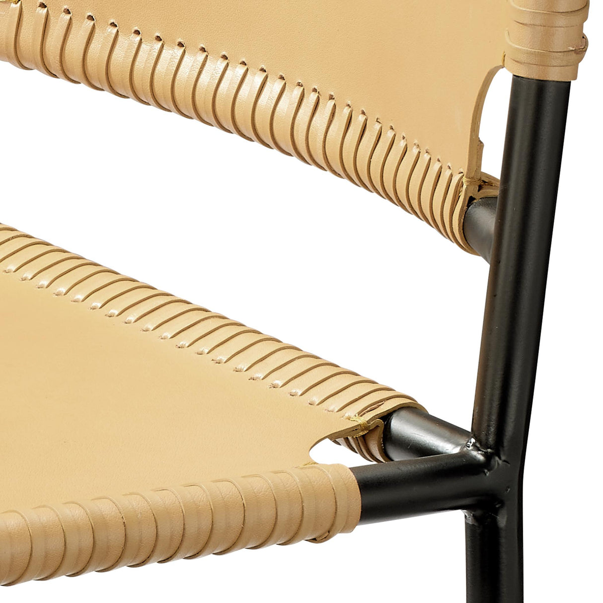 Jamie Young Asher Leather Bar Stool, Cashew