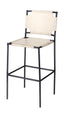 Jamie Young Asher Leather Bar Stool, White