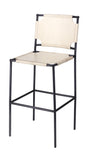 Jamie Young Asher Leather Bar Stool, White