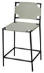Jamie Young Asher Leather Counter Stool, Grey