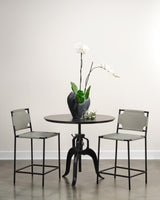 Jamie Young Asher Leather Counter Stool, Grey