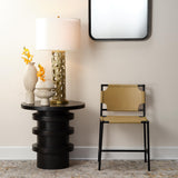 Jamie Young Asher Leather Dining Chair, Cashew