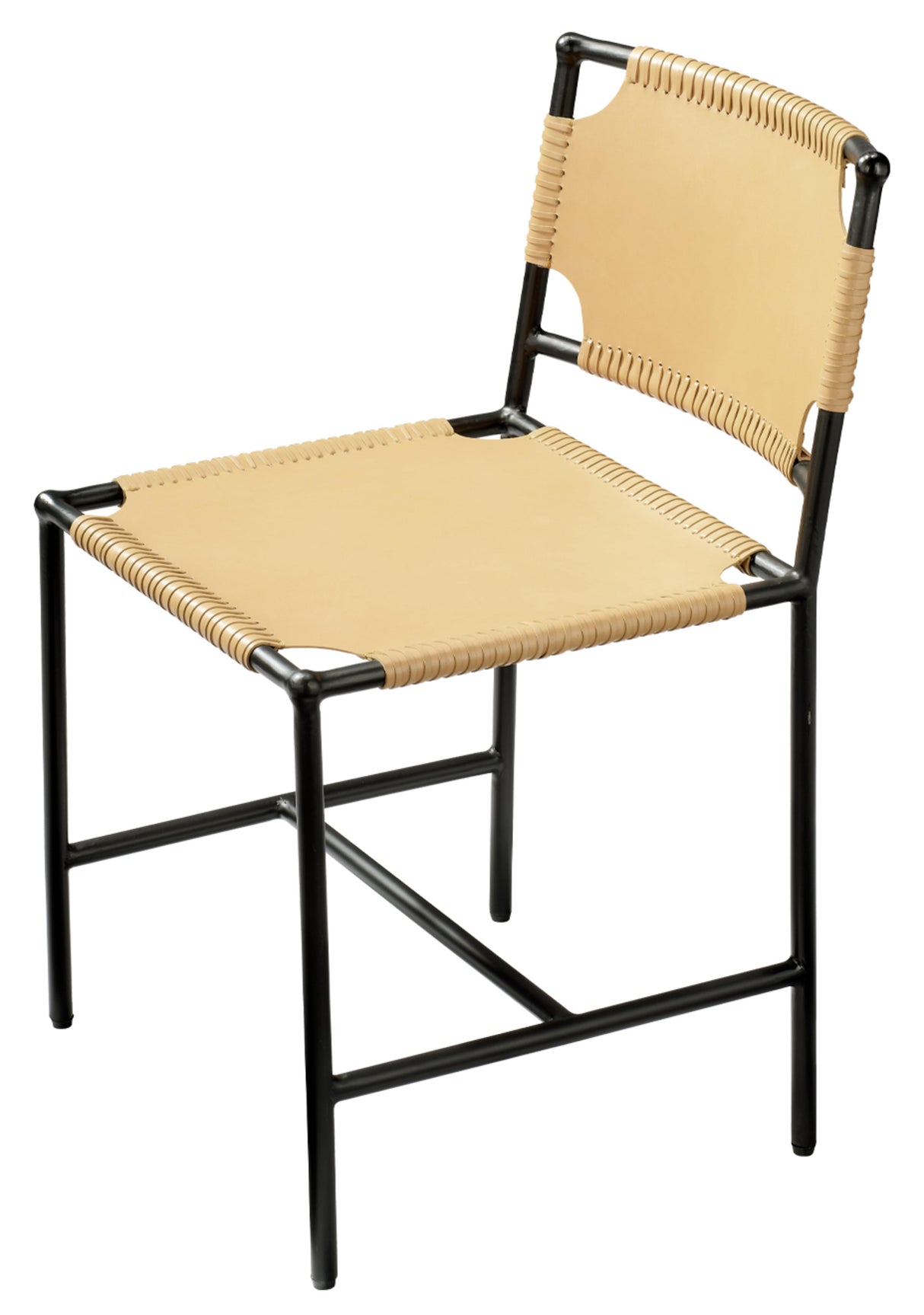 Jamie Young Asher Leather Dining Chair, Cashew
