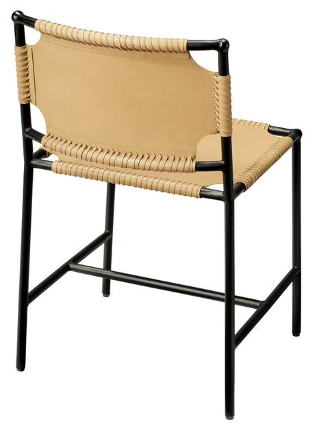 Jamie Young Asher Leather Dining Chair, Cashew