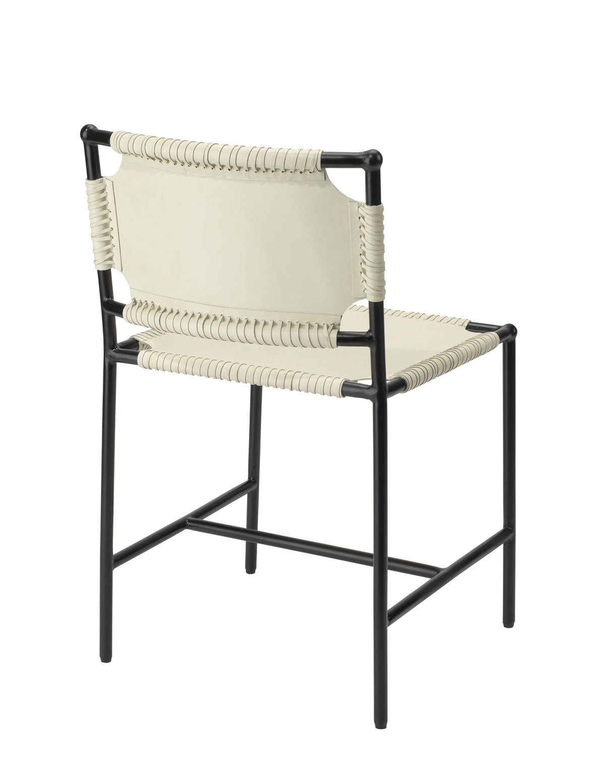 Jamie Young Asher Leather Dining Chair, White