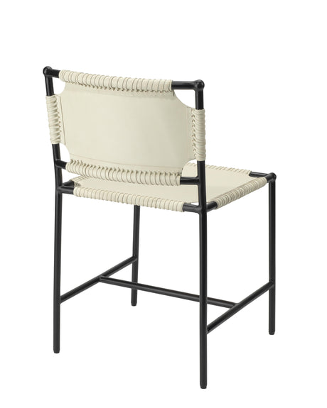 Jamie Young Asher Leather Dining Chair, White