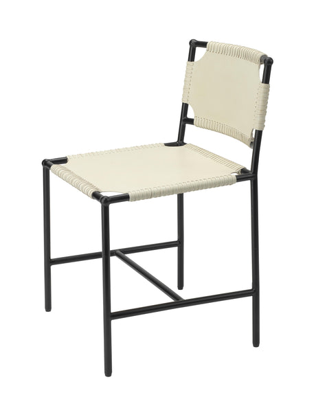 Jamie Young Asher Leather Dining Chair, White