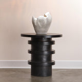 Jamie Young Revolve Wood Side Table, Charcoal