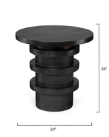 Jamie Young Revolve Wood Side Table, Charcoal