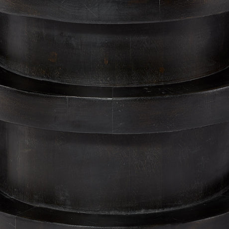 Jamie Young Revolve Wood Side Table, Charcoal