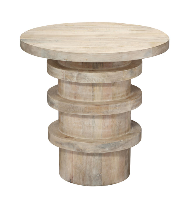 Jamie Young Revolve Wood Side Table, Cream
