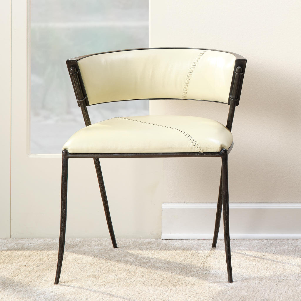 Jamie Young Nevado Chair Off White & Black Furniture