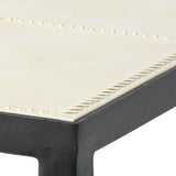 Jamie Young Nevado Leather Side Table