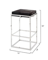 Jamie Young Shelby Hide Bar Stool, Espresso