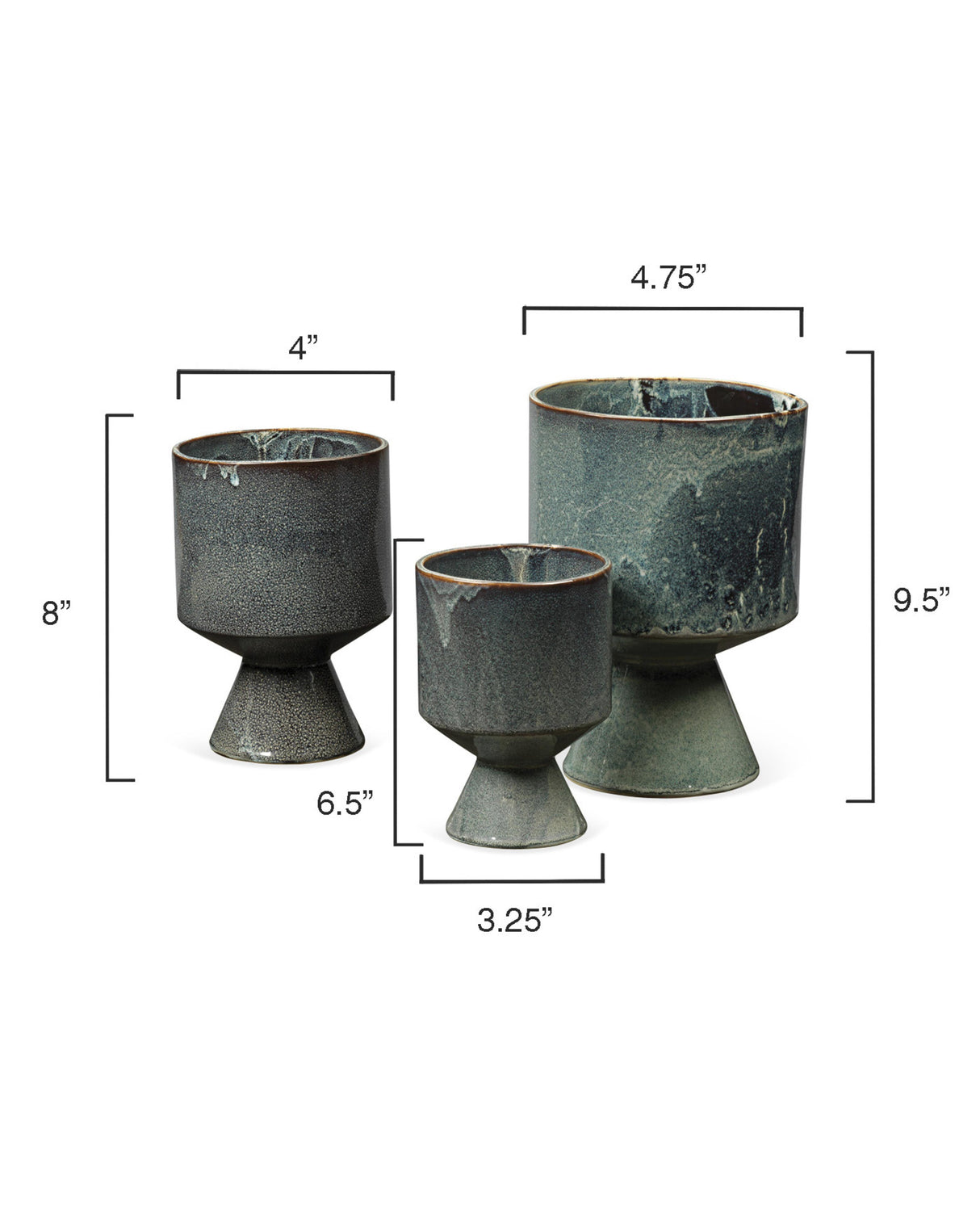 Jamie Young Berkeley Ceramic Decorative Pots (set of 3)