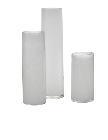 Jamie Young Gwendolyn Hand Blown Glass Vases (Set of 3), White