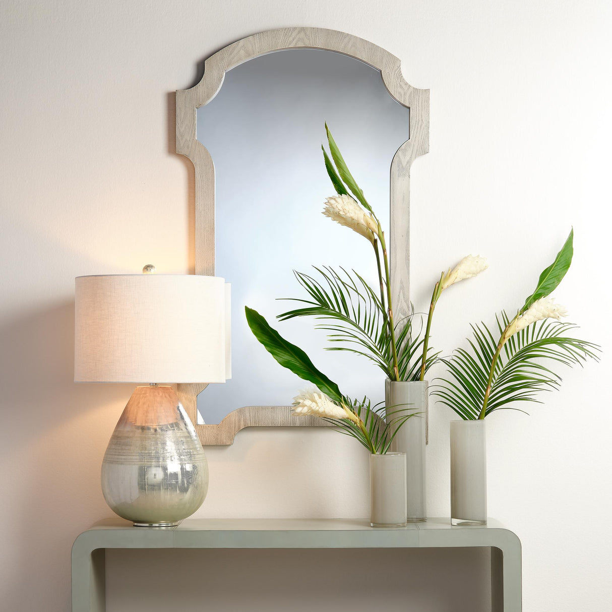 Jamie Young Gwendolyn Hand Blown Glass Vases (Set of 3), White