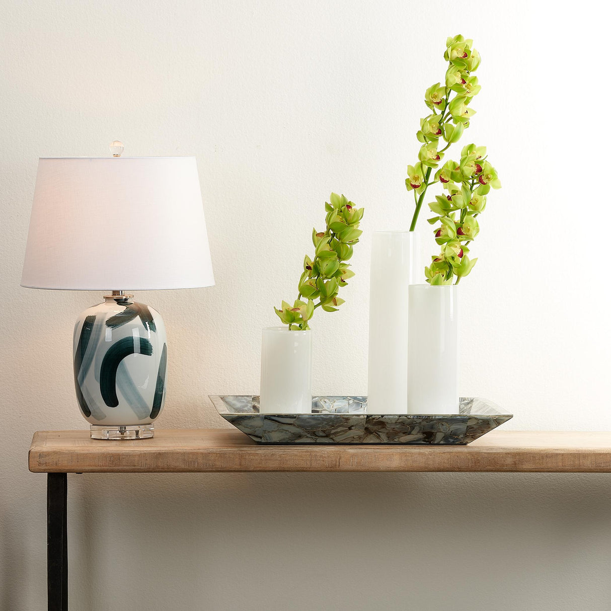 Jamie Young Gwendolyn Hand Blown Glass Vases (Set of 3), White