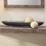 Jamie Young Long Oval Marble Bowl, Grey