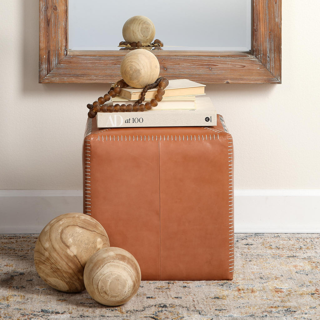 Jamie Young Malibu Wood Balls (set of 3) Brown Accents