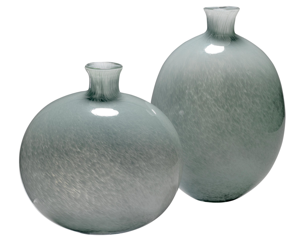 Jamie Young Minx Decorative Glass Vases (set of 2), Grey