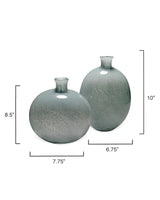 Jamie Young Minx Decorative Glass Vases (set of 2), Grey