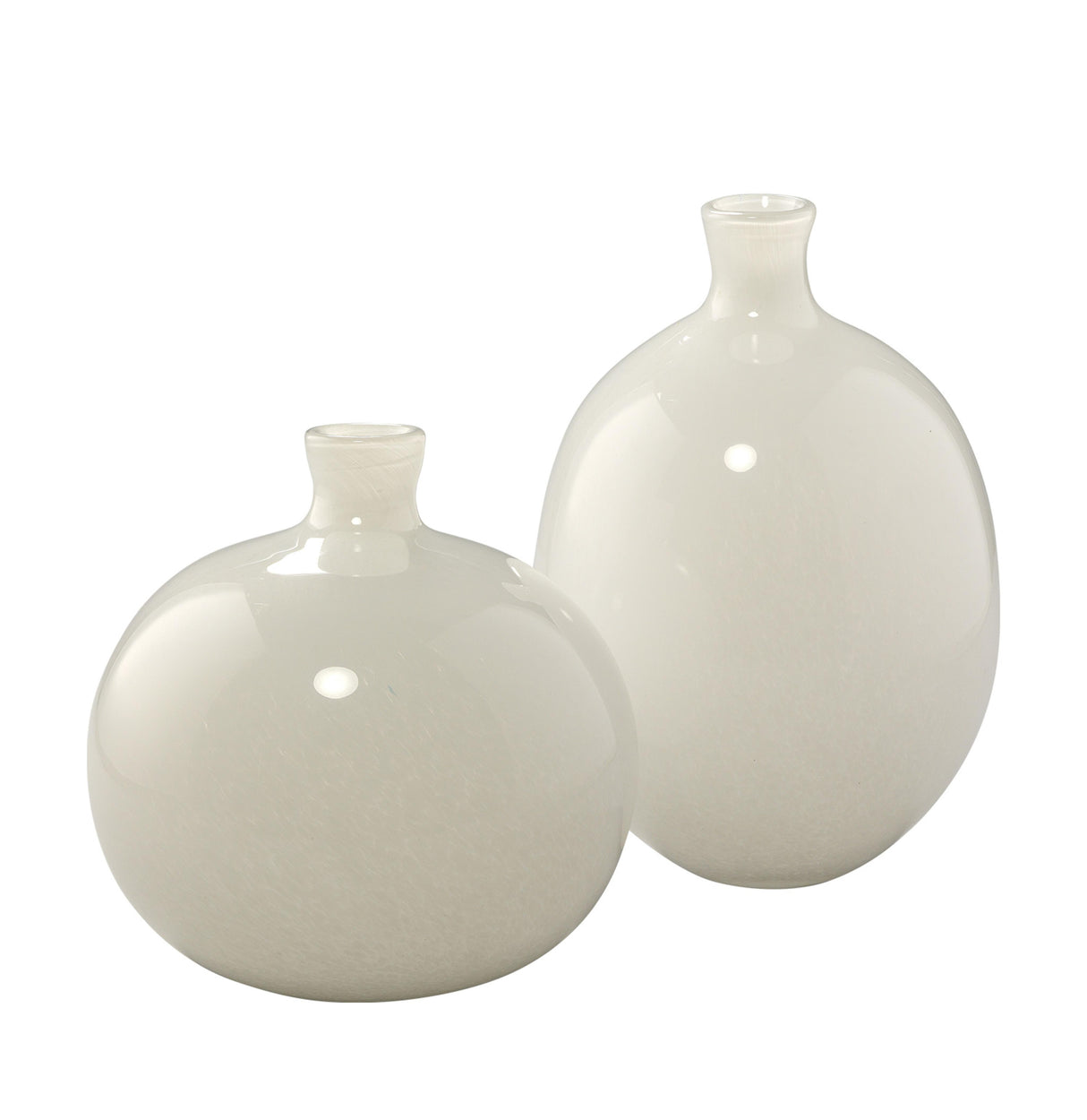 Jamie Young Minx Decorative Glass Vases (set of 2), White