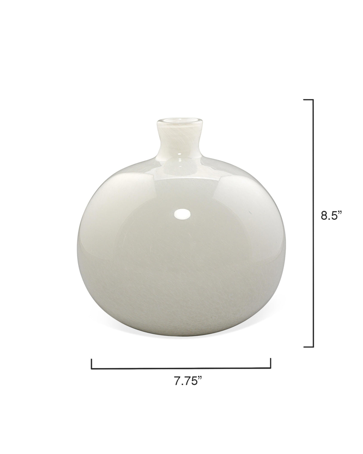 Jamie Young Minx Decorative Glass Vases (set of 2), White