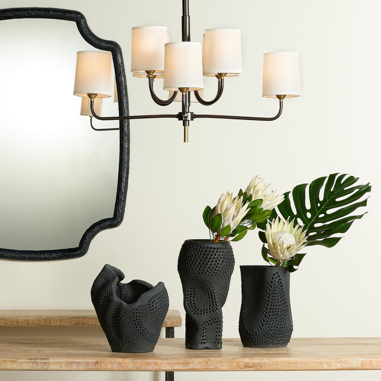 Jamie Young Moonrise Porcelain Decorative Vase, Black